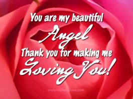 You are my beautiful angel - Valentines quotes