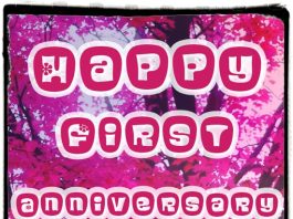 Happy first wedding anniversary