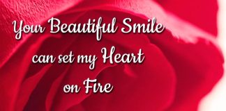 your beautiful smile happy Valentines day wishes