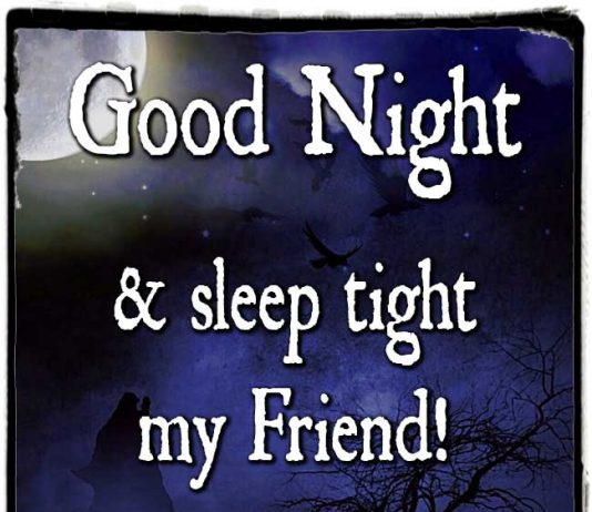 Good night and sleep tight my Friend - Good night messages for friends