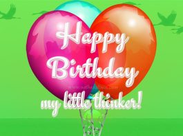 2nd birthday wishes - Happy Birthday my little thinker