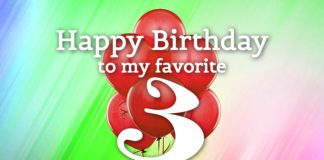 Happy birthday to my favorite 3 year old - 3rd birthday wishes