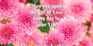 May you open the gift of lovr rveryday in your life sister - Wedding wishes for sister