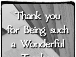 Thank You Notes for Teacher and Appreciation Messages