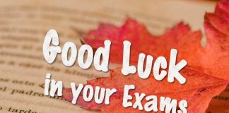 Good luck in your exams - Good luck for exam wishes