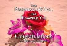 Congratulations wishes on Promotion