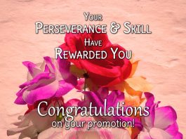 Congratulations wishes on Promotion
