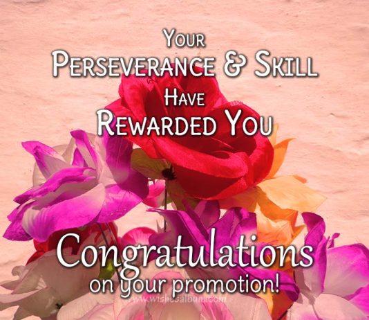 Congratulations wishes on Promotion