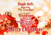 Merry Christmas wishes for Teachers