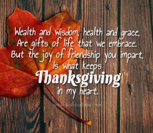 Thanksgiving wishes from my heart
