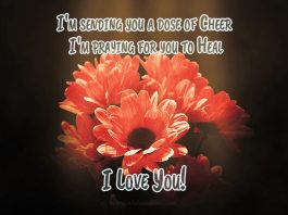 Sending you a dose of cheer get well wishes