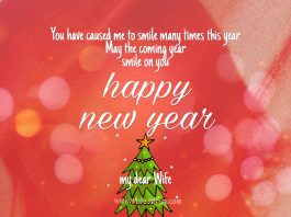 Happy New Year wishes for wife