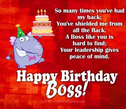 Birthday wishes for boss