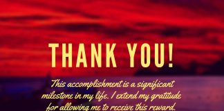 Than you for this award