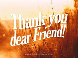 Thank you dear friend - appreciation messages for friends