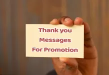 Thank you Messages For Promotion
