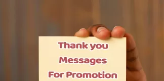 Thank you Messages For Promotion